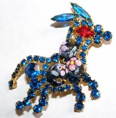Blue Navettes Brooch