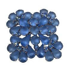 Blue Pear Frosted Brooch