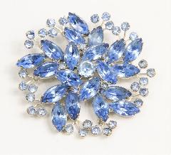 Blue Navettes Brooch