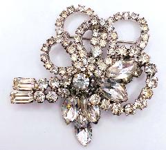 Clear Baguettes Brooch