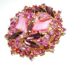 Pink Diamond Givre Brooch
