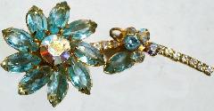 Blue Navettes Brooch