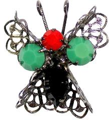Multiple Colors Navettes Brooch