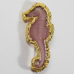 Pink Cabochons Molded/Cut Brooch