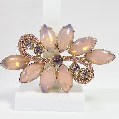 Pink Cabochons Multi-Color/Shaded Brooch