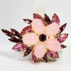 Pink Cabochons Plastic Brooch