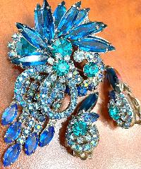 Blue Navettes Pin Pendant