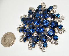 Blue Chatons Only Brooch