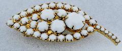 White (chalk Or Milk) Chatons Only Brooch