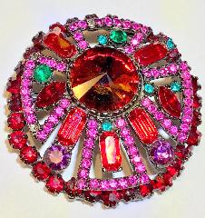 Pink Baguettes Brooch