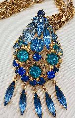 Blue Navettes Pin Pendant