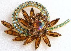 Topaz Navettes Brooch