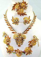 Topaz Cabochons Molded/Cut Earrings Clip