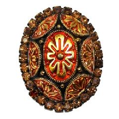 Topaz Cabochons Molded/Cut Pin Pendant