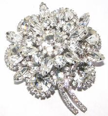Clear Navettes Brooch
