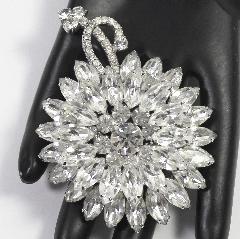 Clear Navettes Brooch