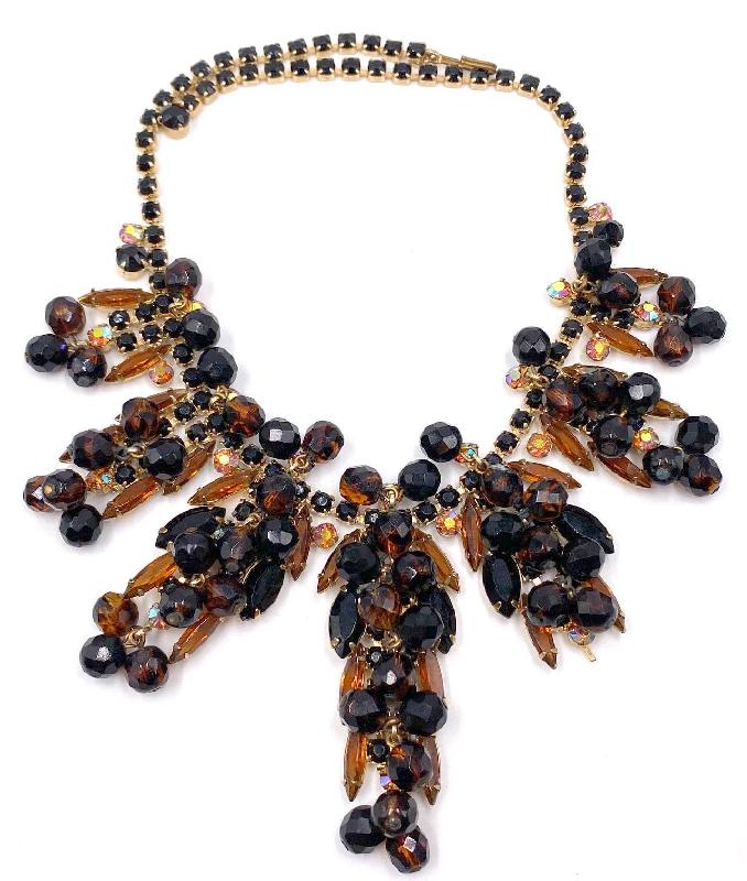 Front view of Topaz Navettes Necklace
