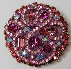 Pink Baguettes Brooch