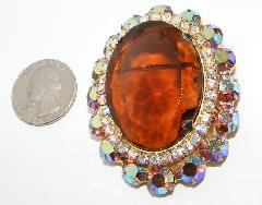 Topaz Oval Pin Pendant