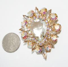 Clear Pear Pin Pendant