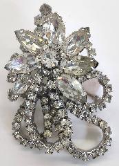 Clear Navettes Brooch