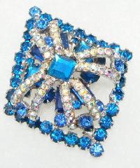 Blue Square Pin Pendant