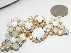 White (chalk Or Milk) Pear Brooch