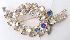 Clear Navettes Brooch