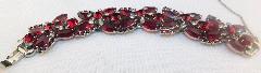 Red Navettes Bracelet 5 Link