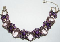 Purple (cardinal) Oval Bracelet 5 Link