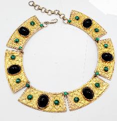 Multiple Colors Cabochons Necklace