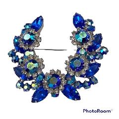 Blue Navettes Brooch