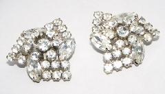 Clear Navettes Earrings Clip