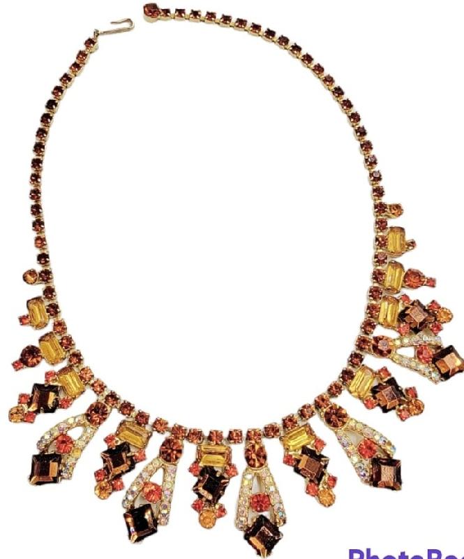 Front view of Fall Square Necklace