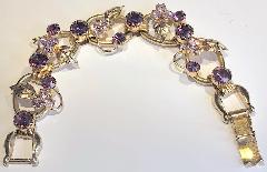 Purple (cardinal) Chatons Only Bracelet 5 Link