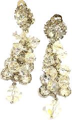 Clear Chatons Only Earrings Clip