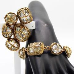Clear Pear Bracelet Flat Fold Over