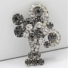 Gray (black Diamond) Chatons Only Brooch