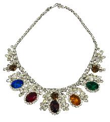 Multiple Colors Oval Necklace