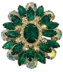 Green Oval Brooch