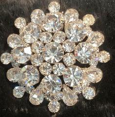 Clear Pear Brooch