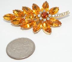Topaz Navettes Brooch