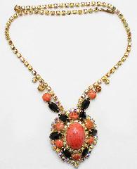Multiple Colors Cabochons Spotted Necklace