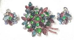 Multiple Colors Navettes Brooch