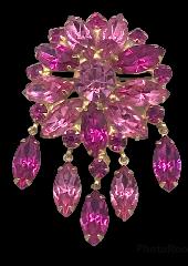 Pink Navettes Brooch