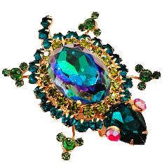 Multiple Colors Pear Multi-Color/Shaded Brooch