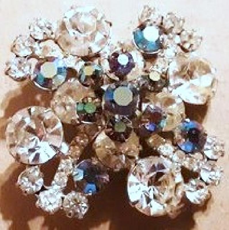 Front view of AB Chatons Only Brooch