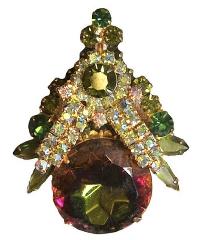 Green Dentelle Multi-Color/Shaded Pin Pendant
