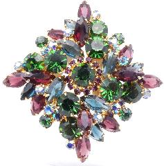 Multiple Colors Navettes Brooch