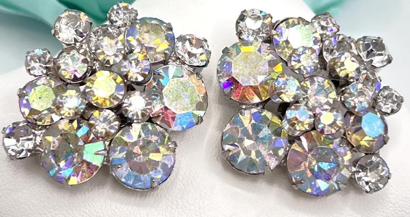 Front view of AB Chatons Only Earrings Clip